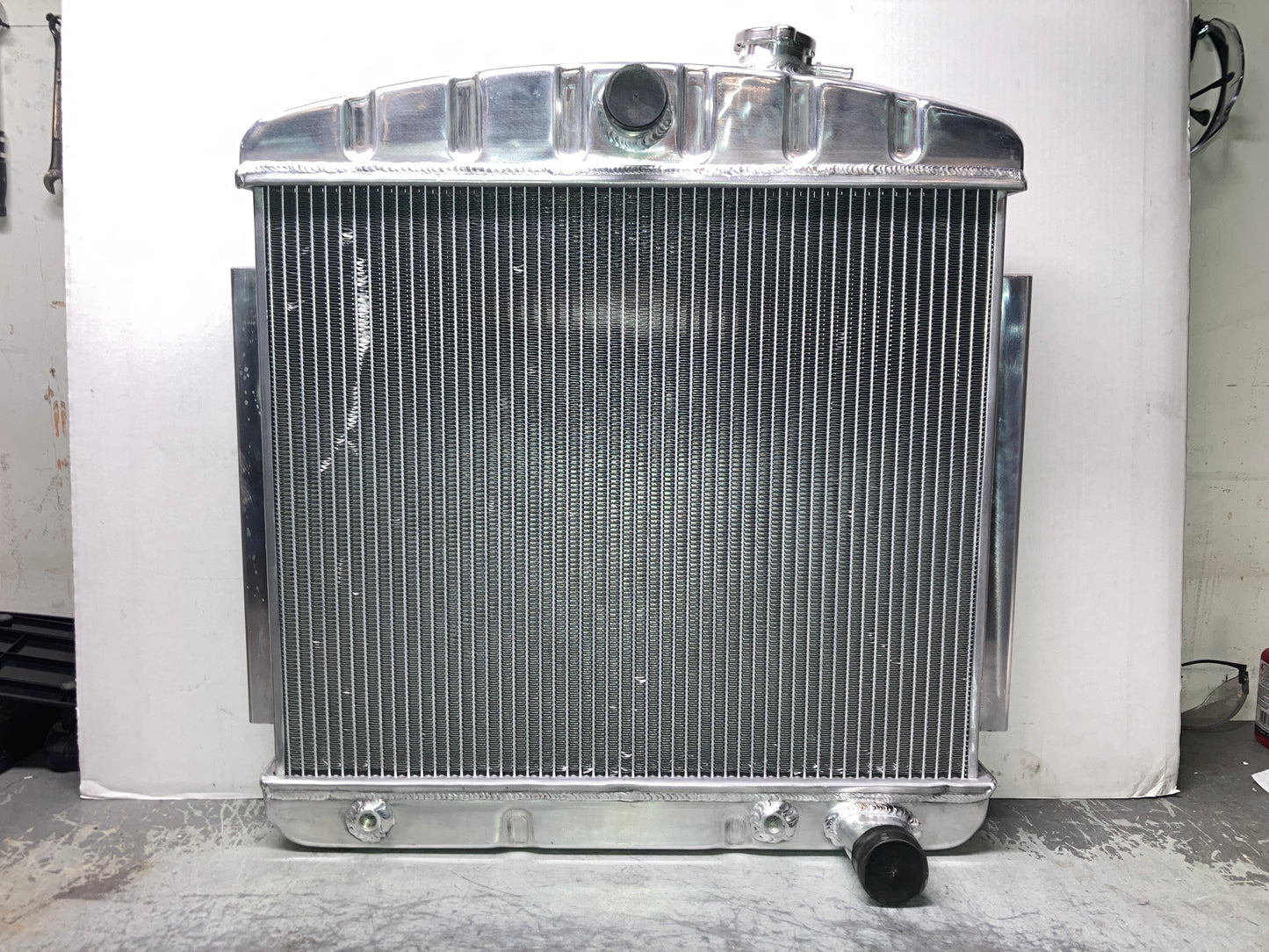 1955 - 1957 Chevy V8 Mount Aluminum Radiator Scratch and Dent