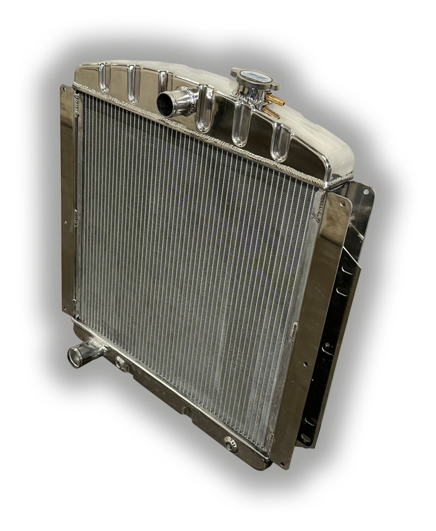 1953 - 1956 Ford F100 F150 Truck HD Aluminum Radiator - Lower Outlet Drives Side