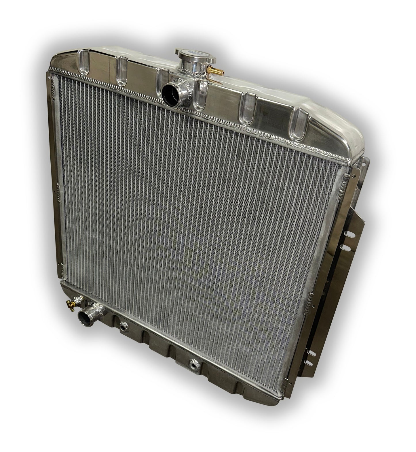 1957 - 1960 Ford F100 F150 Truck HD Aluminum Radiator- Lower Hose Drivers Side