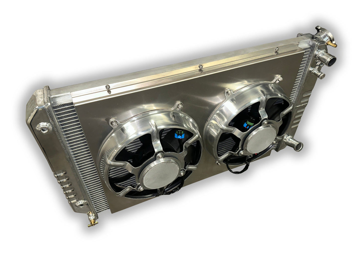 ECP 1967 - 1972 Chevy C10 Truck LSX LTX Conversion Aluminum Radiator -  Dual 3200 CFM HPX Aluminum Fans