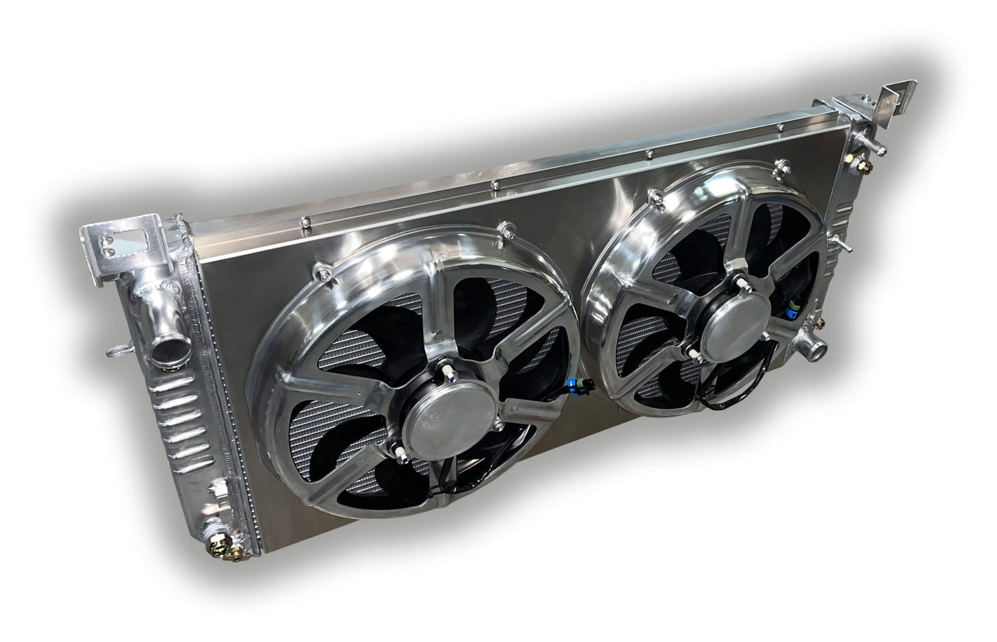 1999 - 2013 Chevy Silverado Humer H2 Aluminum Radiator - Dual HPX Fans And Shroud