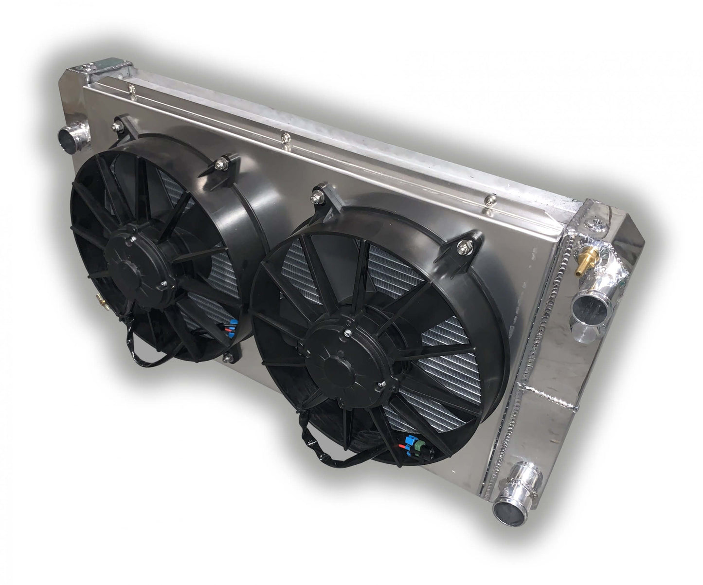 1982 - 2002 S10 LSX Aluminum Conversion Radiator - Dual Fans And Aluminum Shroud