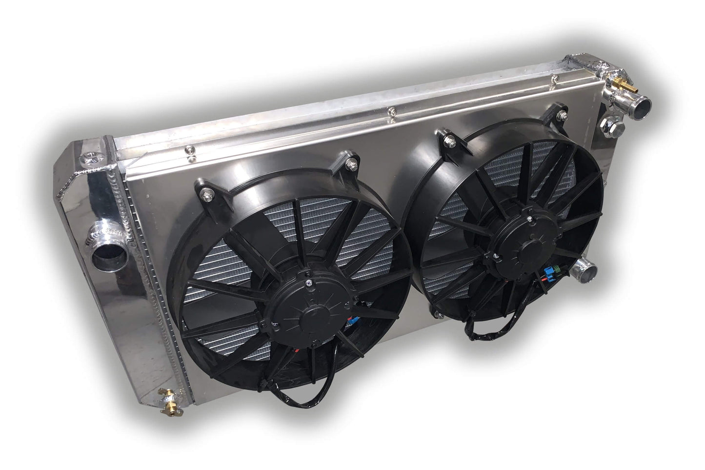 1982 - 2002 S10 LSX Aluminum Conversion Radiator - Dual Fans And Aluminum Shroud