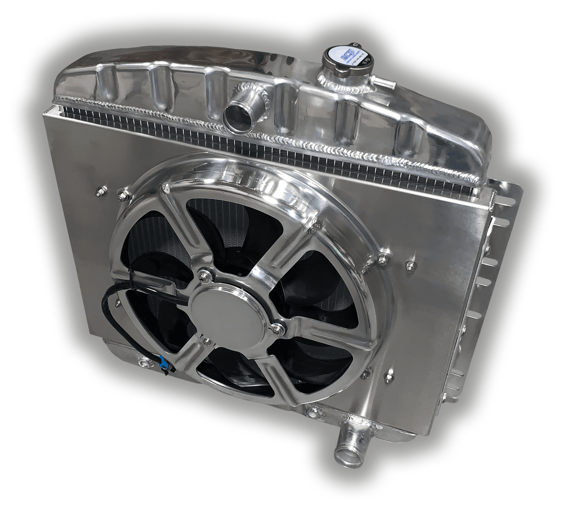 1948 - 1954 Chevy Radiator - 3000 CFM HPX Fan + Shroud