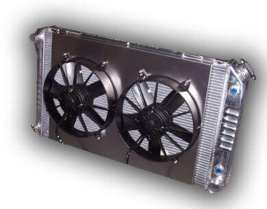1968 - 1977 Pontiac GTO Lemans 350-455 Aluminum Radiator DUAL FANS - 500 Horsepower