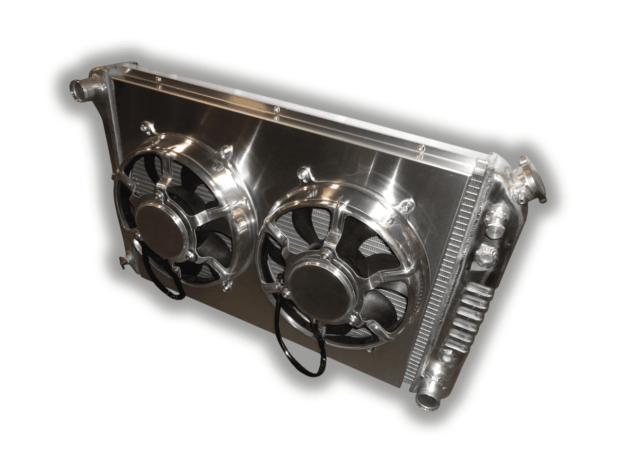 1973 - 1987 Chevy Truck Aluminum Radiator Dual HPX Fans Aluminum Shroud
