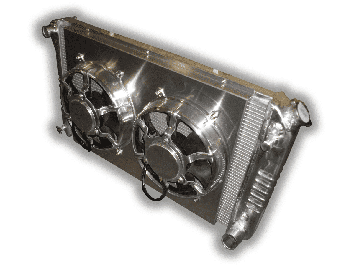 1967 - 1972 Chevy Truck Aluminum Radiator Dual HPX Fans With Aluminum Shroud