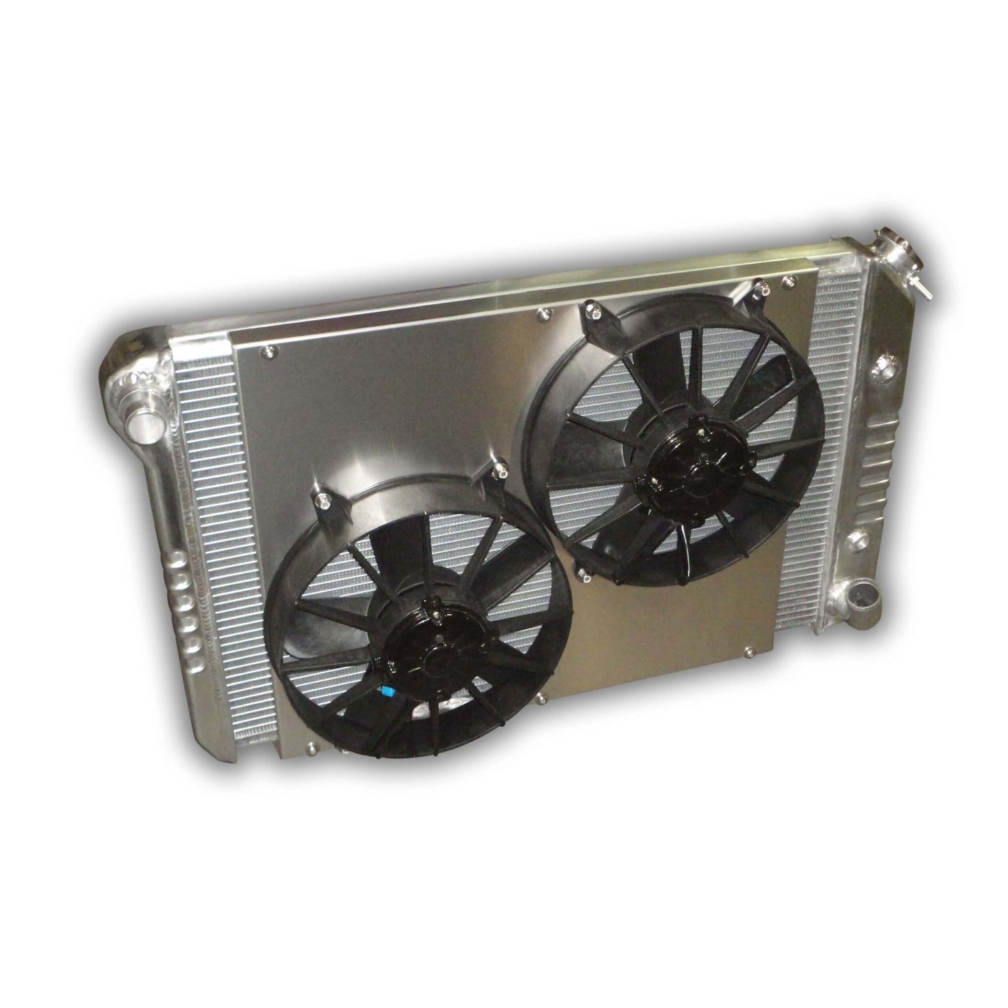 1977 - 1982 Corvette Aluminum HD Radiator - Dual Fans - Aluminum Shroud