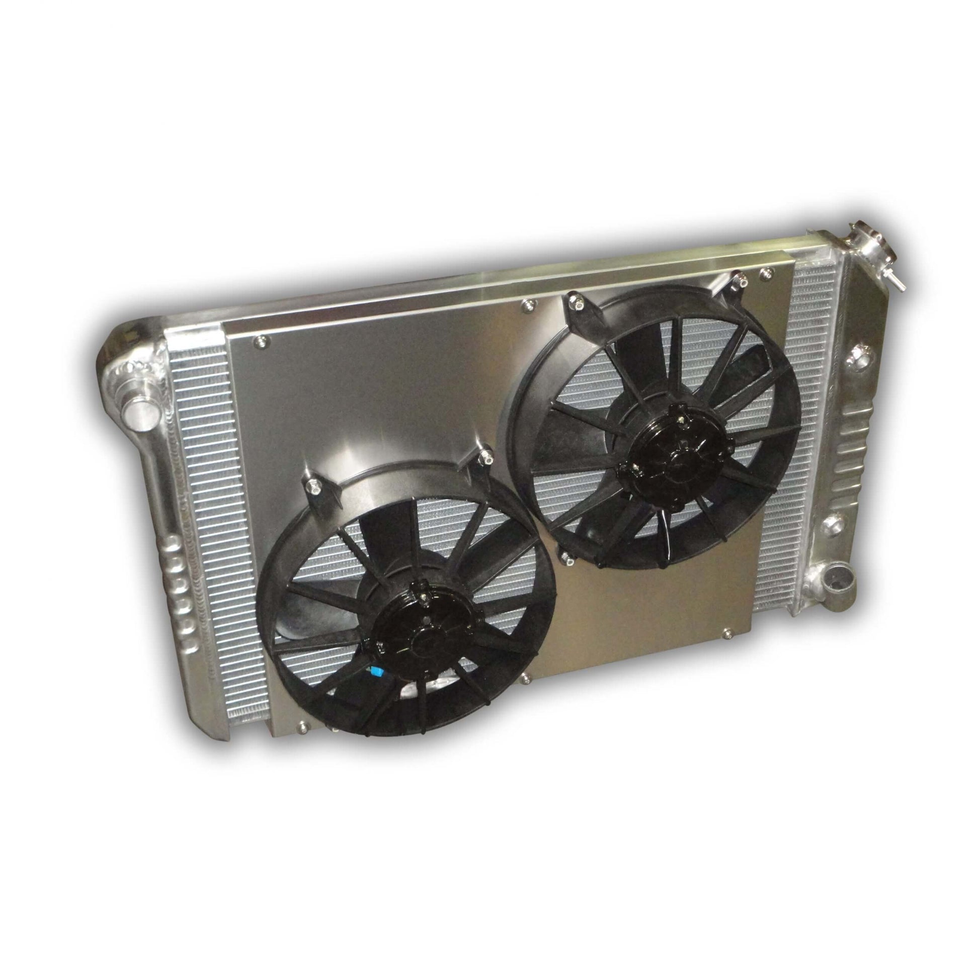 1977 - 1982 Corvette Aluminum HD Radiator - Dual Fans - Aluminum Shroud