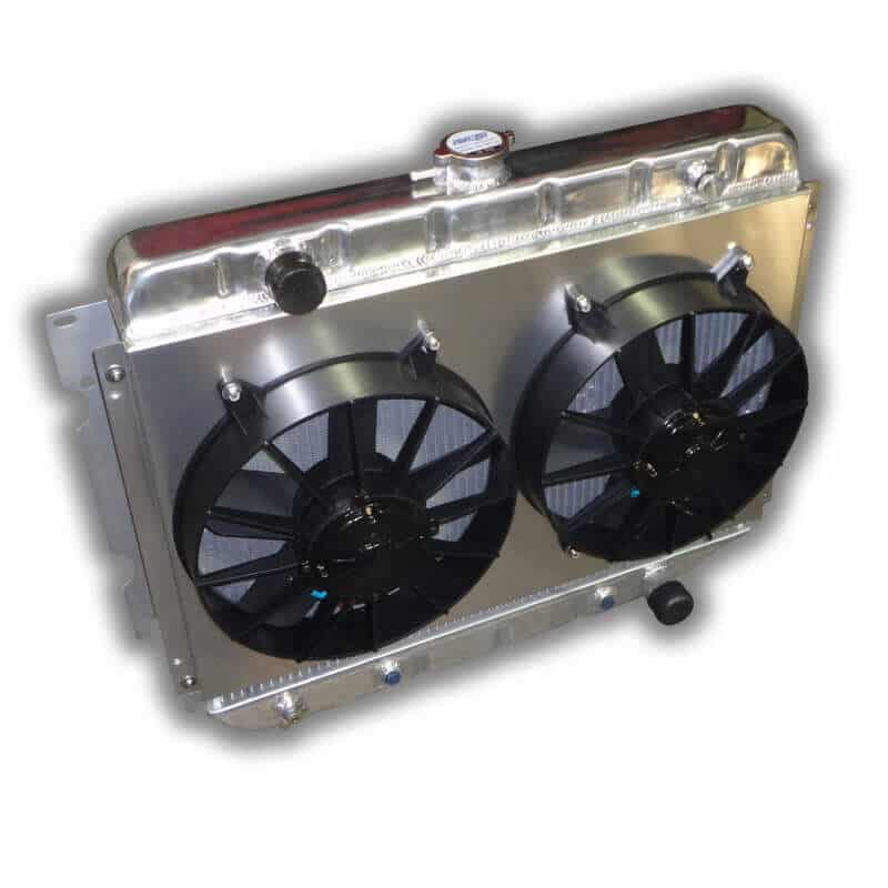 1967 - 1974 Mopar Small Block 26" Radiator - Dual 11" HP Fans And Aluminum Shroud