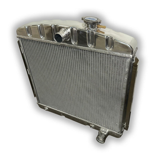 1955 - 1956 Chevy 6 Cylinder or BBC Mount Radiator (grille side mount)