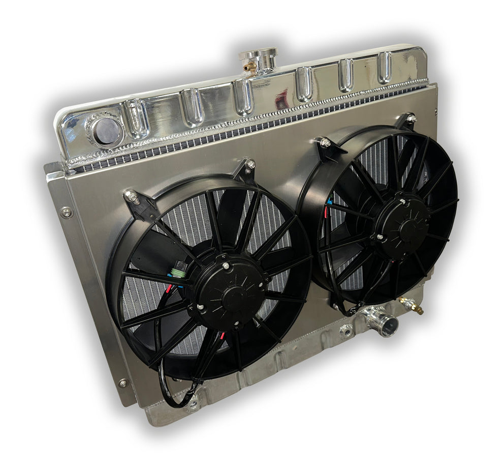 Dual Power Radiator 1962 - 1967 Nova Aluminum Radiator - DUAL FANS – Engineered Cooling ...