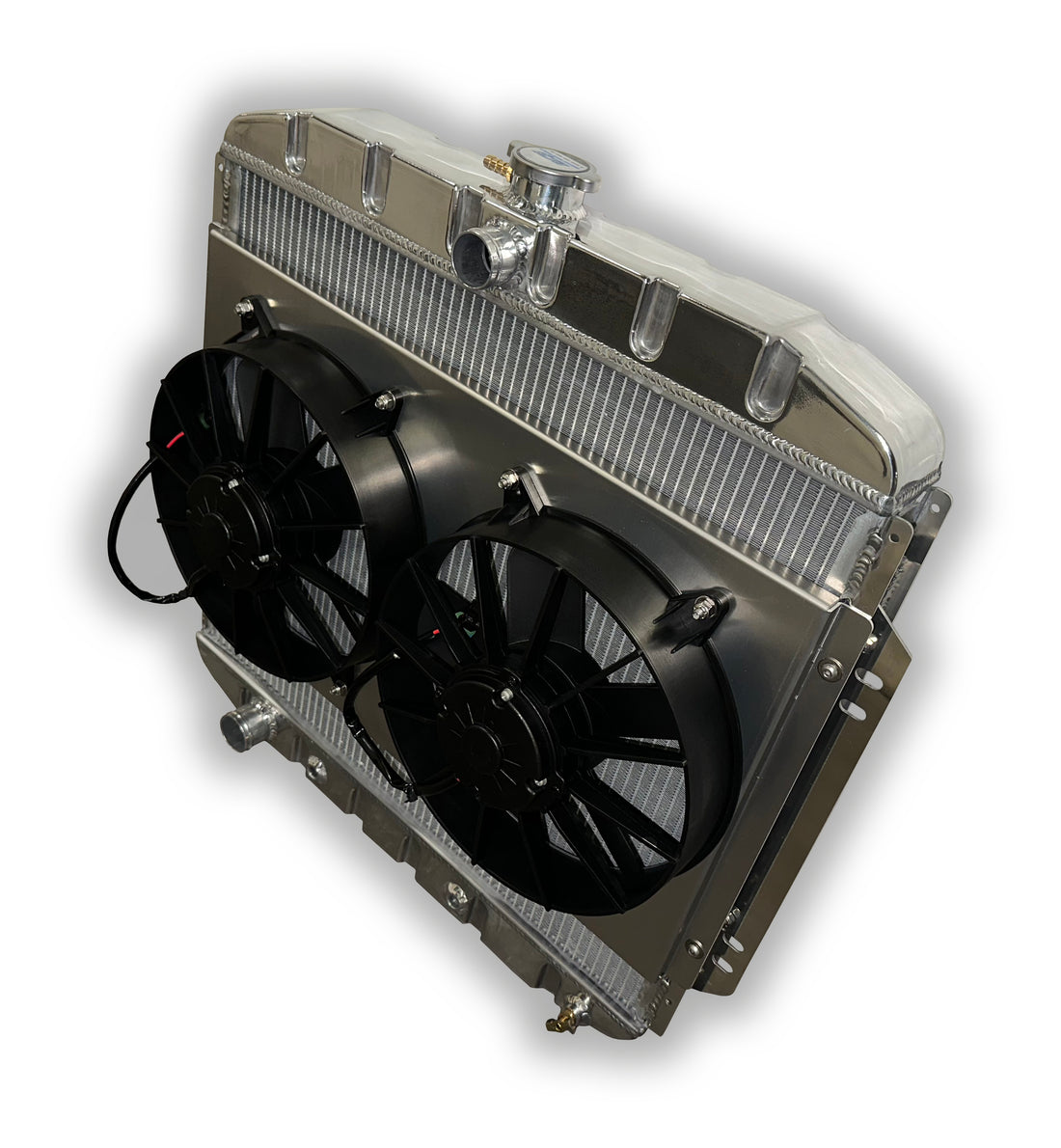1957 - 1960 Ford F100 F150 Truck HD Aluminum Radiator- Dual 3000 CFM F ...