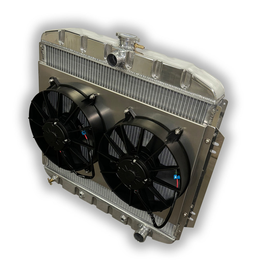 1957 - 1960 Ford F100 F150 Truck HD Aluminum Radiator- Dual 3000 CFM F ...