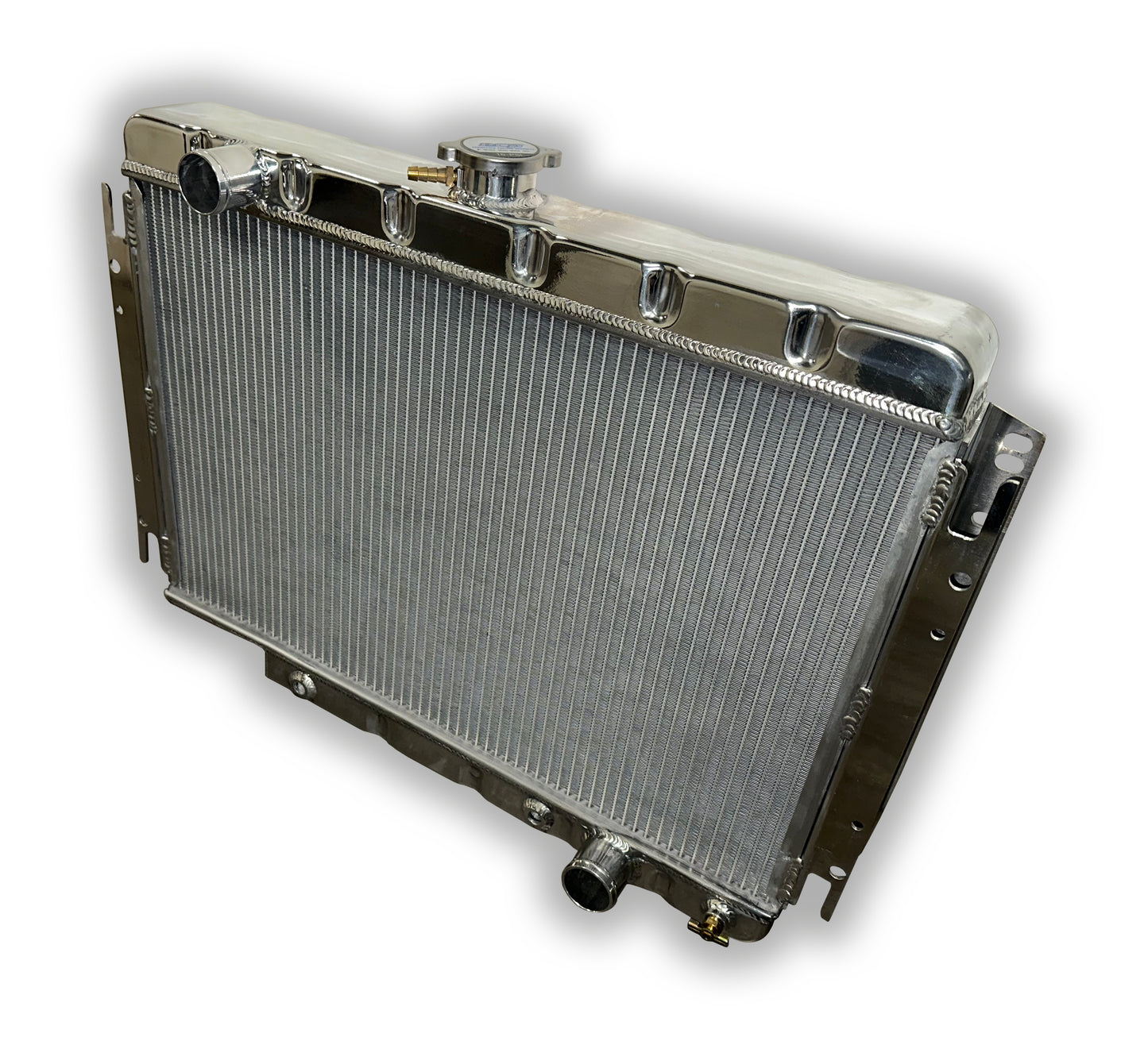 ECP 1959 - 1968 ECP Chevy Impala Aluminum Radiator - Notched For Aftermarket Steering Box Upgrades