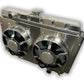 ECP 1959 - 1968 ECP Chevy Impala Aluminum Radiator - Notched - DUAL 3200 CFM HPX Aluminum Fans