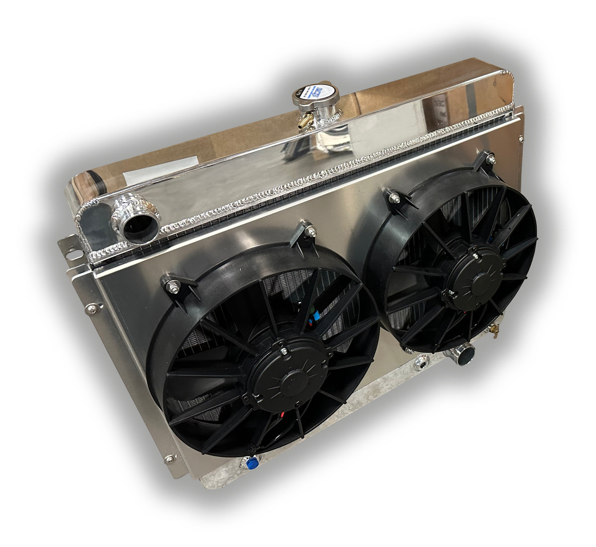 Profession Radiator Fan 1962 - 1967 Nova Aluminum Radiator - DUAL FANS – Engineered Coooling ...