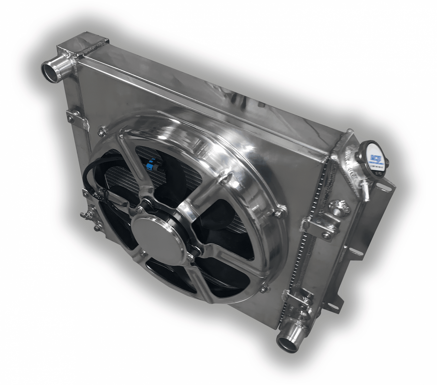 Jeep TJ 1987 - 2004 Aluminum Radiator For Small Block Chevy Conversion - 16" 3000 CFM HPX FAN