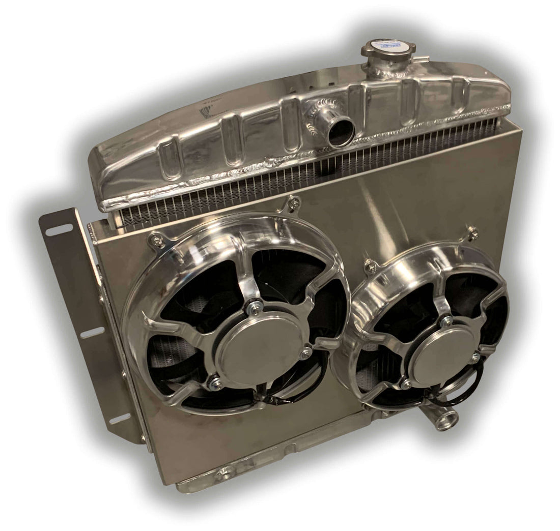 1955 - 1959 Chevy Truck Aluminum Radiator - Dual HPX Fans – Engineered ...