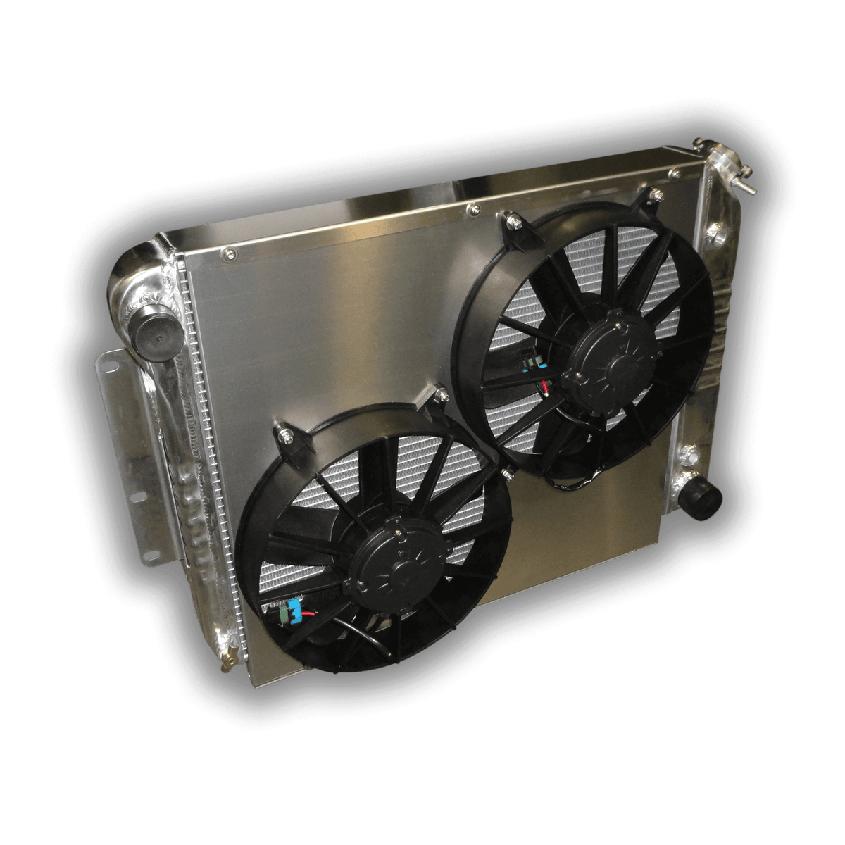 1967 - 1969 Camaro Aluminum Radiator - DUAL FANS + ALUMINUM SHROUD - 3 ...