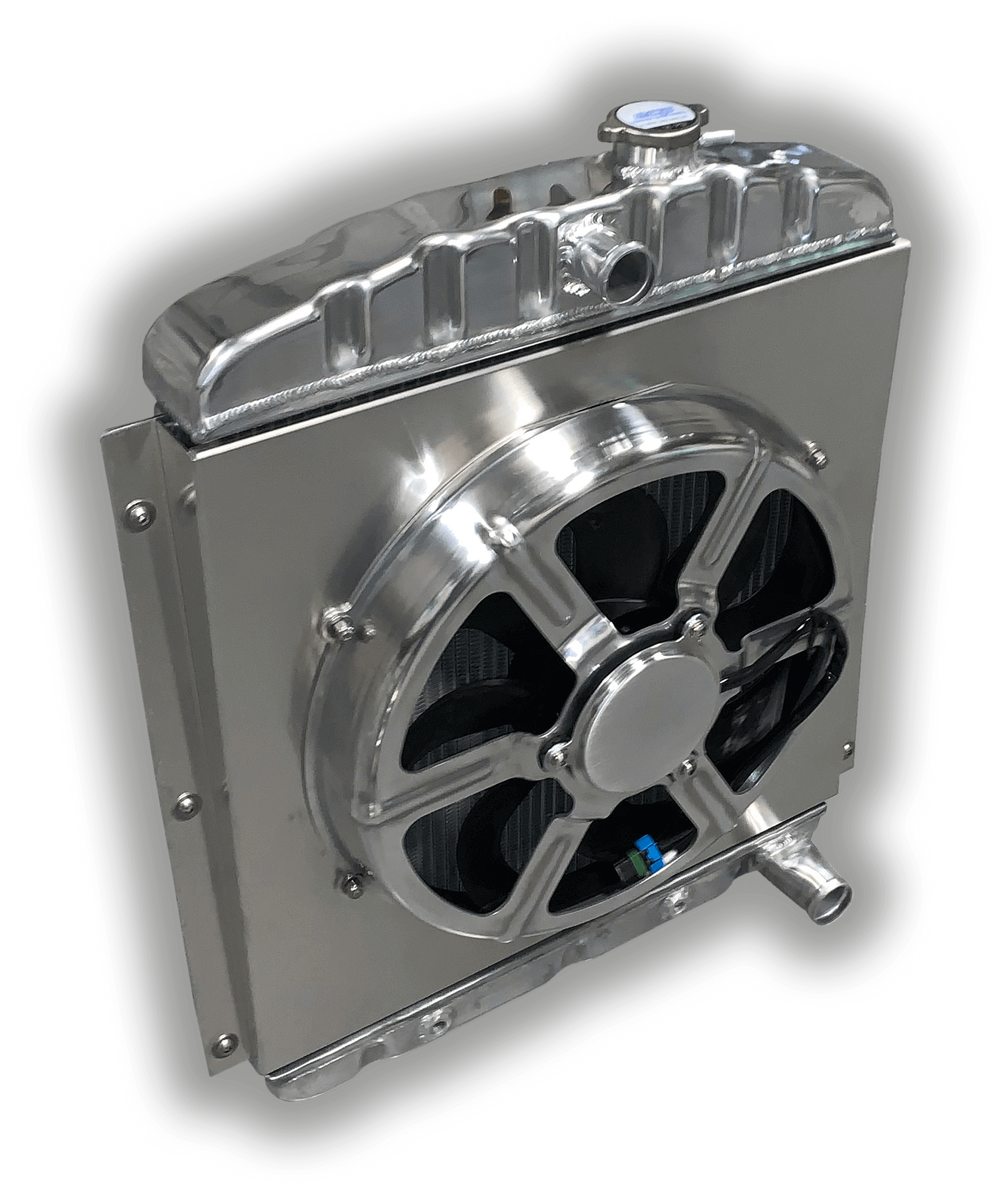 1948 - 1954 Chevy Truck Aluminum Radiator - 3300 CFM Fan And Shroud ...